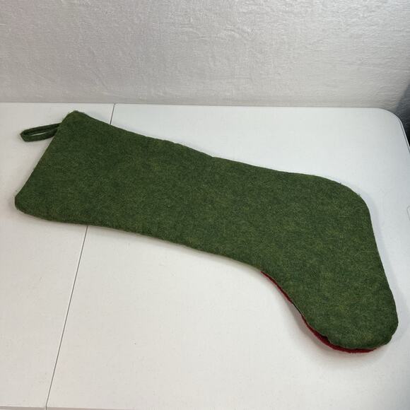 Christmas Stocking Lot Of 2 Santa Claus Snowman Frosty Plaid Large 23” Patchwork - Picture 7 of 16